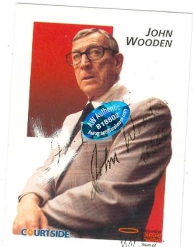 john wooden autographed basketball