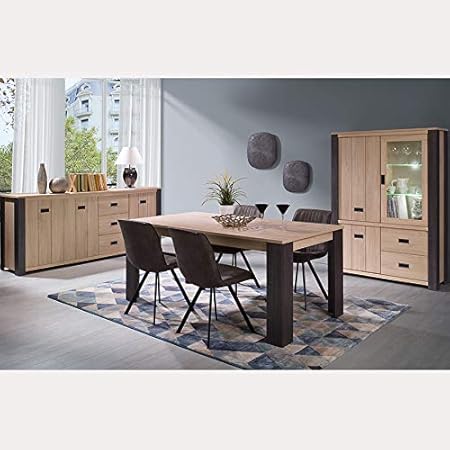 Kasalinea Esszimmer Komplett Modern Farbe Melany Holz Amazon De Kuche Haushalt