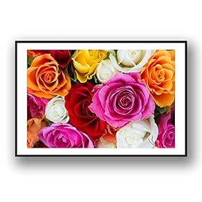 Framed Canvas Wall Art for Living Room, Bedroom Rose Flowers Canvas Prints for Modern Home Decoration Ready to Hang - 16"x24" inches