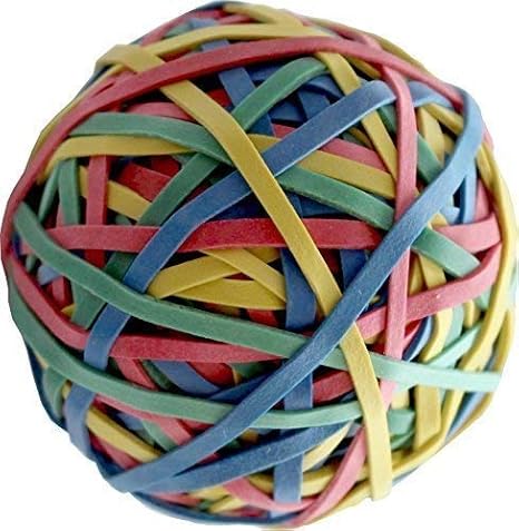 Ca 190 Gummiringe als Gummiball Maße: 40 x 1,1 x 3 mm Gummibänder mit Kautschukanteil