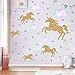 Watercolour Unicorn Wall Stickers Kids Wall Decals Peel and Stick Removable Wall Decor for Kids Nursery Bedroom Living Room(Cloud Unicorn)
