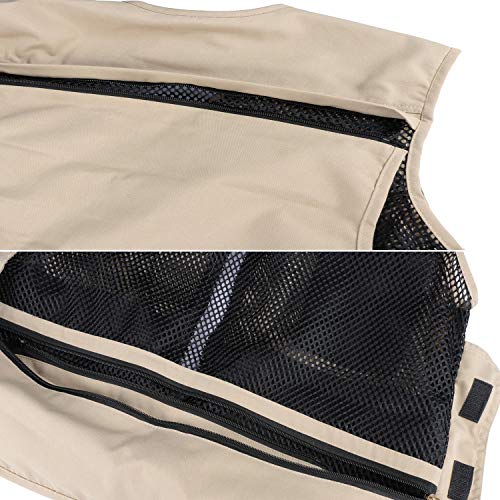 KTWOLEN Weste Herren Outdoor Anglerweste mit 15 Taschen Jagdweste Leicht Arbeitsweste Atmungsaktiv Freizeitweste für… – Bild 7
