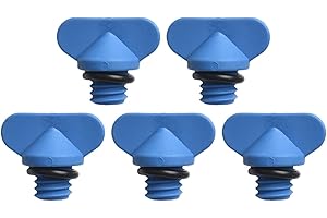 -Pack Engine Block Drain with O-For Ring for Mercruiser 22-806608A02 A1 22-8M0119211 Nylon Style Boat Engine Maintenance Wint