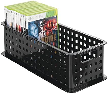 mDesign Caja de almacenaje para DVDs o CDs – Porta CD y DVD – Cajas de