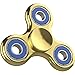 Zekpro The Anti-Anxiety 360 Spinner Helps Focusing Fidget Toy [3D Figit] Tri-Spinner EDC Focus Toy for Kids & Adults - Best Stress Reducer Relieves ADHD Anxiety Boredom Metal Bearing (Gold)