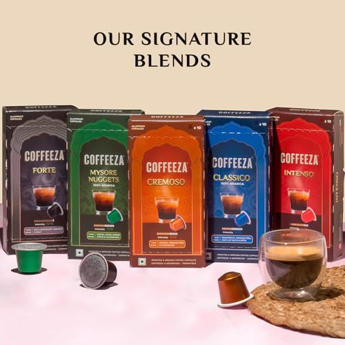 COFFEEZA Value Pack Of 80 Coffee Capsules - Aluminium Coffee Pods | Box Of 8 (80 Capsules)