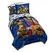 Nickelodeon Teenage Mutant Ninja Turtles City Limits Twin Comforter - Super Soft Kids Reversible Bedding features the Turtles - Fade Resistant, Includes 1 Bonus Sham (Official Nickelodeon Product)