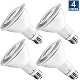 Hyperselect PAR30 LED Light Bulb, 10W (65W Equivalent), 4000K (Daylight Glow), Flood Light Bulb, Non Dimmable, Medium Base (E26), UL-Listed - Great for Kitchen, Vaulted Ceilings, Task (4 Pack)