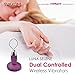 SVAKOM Luna&Selene Wireless Remote Mutual Control Interactive Vibrating Bullet and Nipple Massager for Couple(Violet).