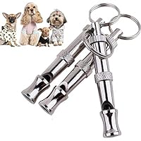 GETIEN Dog Whistle to Stop Barking Dog Whistles with Adjustable Frequencies Dog Training Tool 3PCS with 3 Free Lanyard Strap