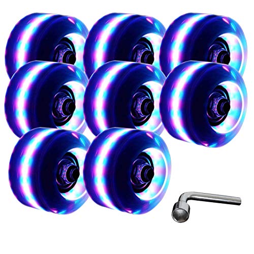 Light up Roller Skate Wheels with Bearings Luminous Quad Roller Skate