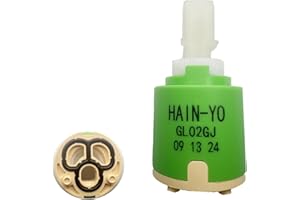 QLXAQLX HAIN-YO GL02GJ 25mm Faucet Ceramic Disc Cartridge Replacement Compatible with Single Handle Faucet Valve for Pfister 9740740 Avalon/Treviso 26/529 Series,Kohler Kitchen Faucet GP1093674,CUPC Certified
