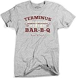 Mens Terminus BBQ Vintage Style Zombie Apocalypse T Shirt, Sport Gray, Small