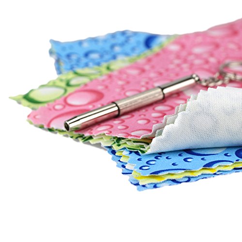 image for Melleco 30pcs Microfiber Cloth Water Drop Design for Glasses, iPhone, 