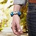 X-Plore Gear Paracord Bracelet Survival Kit For Men & Women | Adjustable Stainless Steel D Shackle Gear For Comfy Fit | For Emergencies, Travel, Hiking, Wilderness, Camping, Fishing (Blue & White)