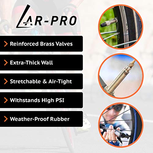 ARPRO 28 700x2025C Road Bike Replacement Inner Tubes Presta Valve 80mm for Road Bikes With