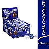 Lindt LINDOR Dark Chocolate Truffles, 60 Count Box