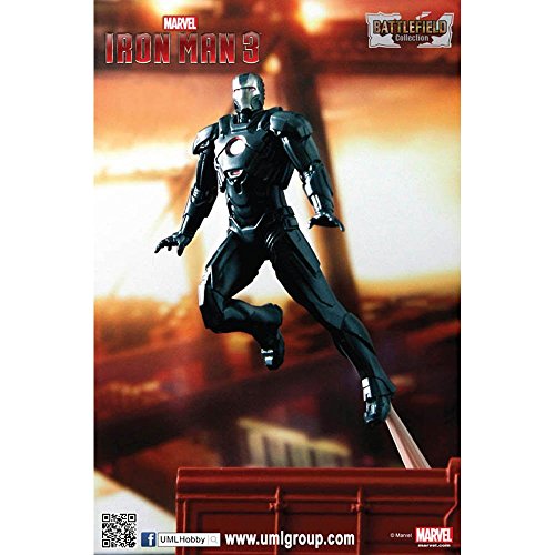 Dragon Models Iron Man 3 - Mark 16 - Black Stealth Suit Nightclub Model Kit (1/24 Scale) - Thumbnail 2