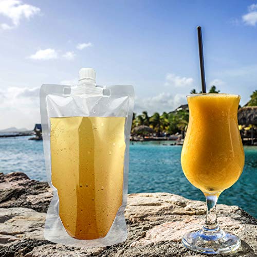 GENNISSY 12PCS with 2 Cups Travel Plastic Flask Cruise Kit - Premium Sneak Alcohol Runner Concealable Flasks to Smuggle Liquor Rum Cocktails Spirits Wine Booze Gift - Thumbnail 7