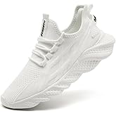 XKOWUO Mens Walking Shoes Running Trainers Sneakes Athletic Gym Fitness Sport Shoes Non Slip Breathable Mesh Comfortable Workout Fashion Slip On