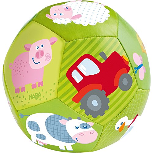 HABA Baby Ball on the Farm 4.5" for Babies 6 Months and Up