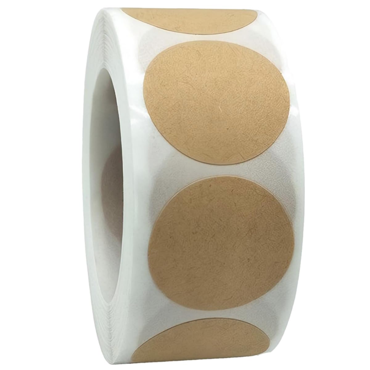 Photo 1 of 1 Inch Color Coding Dots, Light Brown Kraft Round Stickers, 500 Pcs Matte Finish Self-Adhesive Writable Labels for Packages, Jars, Containers, or Craft Projects