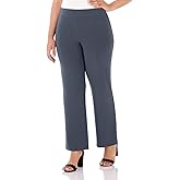 Rekucci Travel in Style Curvy Woman Classic Soft Knit Straight Leg Plus Size Pant