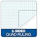 TOPS Quadrille Ruled Kraft Notebook, 8.5 x 11 Inch, 3-Hole Punched, 80 sheets, Colors May Vary (65154)