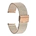 for Fossil Gen 4 Q Venture HR/Gen 3 Q Venture Watchband, TRUMiRR 18mm Watch Band Milanese Loop Stainless Steel Strap for Huawei Watch 1st/Fit Honor S1, 36mm Daniel Wellington,Rose Gold