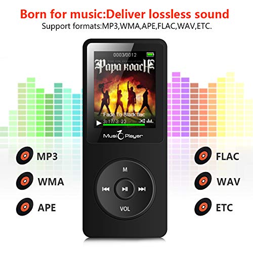 MP3 Player, FiiMan X02 8GB Ultra Slim Music Player with FM Radio, Voice Recorder, Video Play, Text Reading, 80 Hours Playback and Expandable Up to 128 GB (Black) - Thumbnail 7