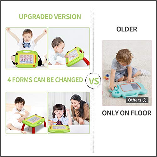 MIZIKUSON Magnetic Drawing Board for Kids, Colorful Erasable Doodle Board Toddlers Toys Learning Sketch Pad for Writing Painting Birthday Gifts