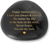VELENTI Happy Anniversary Rock – You Are My Rock Keepsake Gift view 1