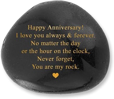 VELENTI Happy Anniversary Rock – You Are My Rock Keepsake Gift