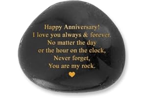 Happy Anniversary Rock Decorative Stones Pebbles - Heartwarming You are My Rock Wedding Presents, Inspiring Anniversaries Kee