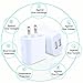 Frerush 3 Pack 2A 5V Universal Color Dual USB Port AC/DC Wall Travel Home Charger Power Adapter Plug for HTC, LG, Galaxy S Series, Note Series，Android Phone, iPhone 7 6s 6 Plus, iPad Air, Mini