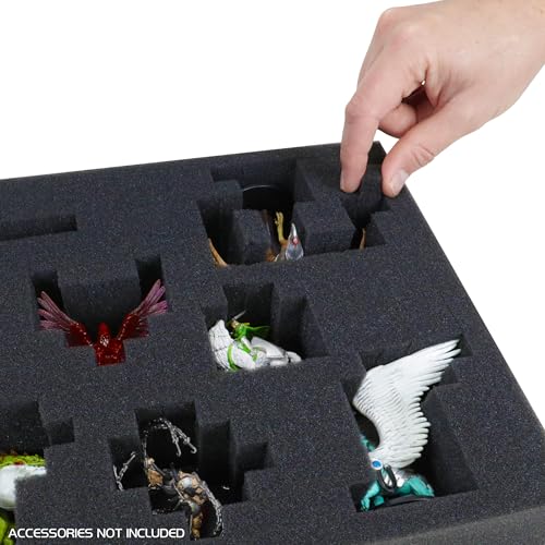 ENHANCE Miniature Painting Backpack - Miniature Case with Compartments for Over 101 Miniatures, 30 Colours and 12 Brushes - Organizer with Removable Colour Pad and Shoulder Straps