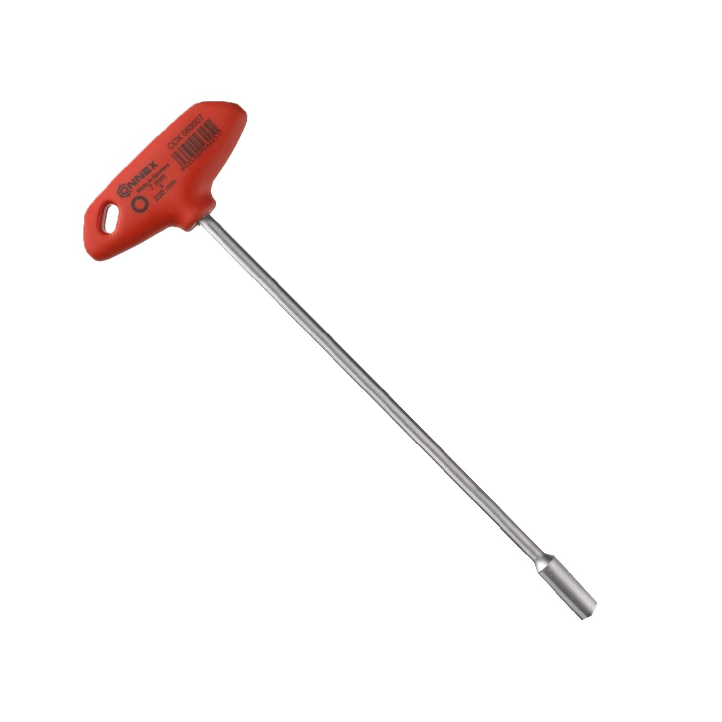 Connex COX583008 Socket Screwdriver with T-Handle, Silver/Black/Red, 8 x 230 mm