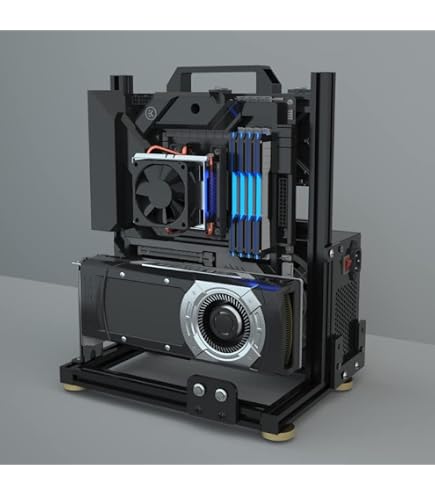 Yctze Open Frame Acryl-Gehäuse Für M-ATX-Motherboard – Transparenter DIY-Ständer Mit Guter Kühlung Für Gaming & Overclocking