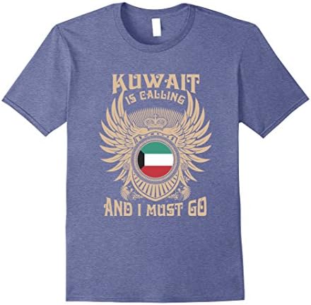 Mens KUWAIT IS CALLING T-SHIRTS || FATHERLAND SHIRTS 2XL Heather Blue