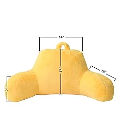 Holawakaka Standard Faux Fur Bed Rest Pillow with