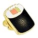 Asian Cuisine Sushi and Chinese Take Out Food Enamel Lapel Pin Set