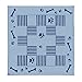 Ming's Mark DA3 Stylish Camping Reversible Dog Paw/Bone Patio Mat - 9' x 9', blue/white