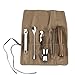 Foster & Rye Canvas Cocktail Kit Bar Tool Set, Brown