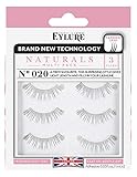 Eylure Naturals False Eyelashes Multipack, Style No. 020, Reusable, Adhesive Included, 3 Pair