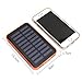 Solar Charger Power 20000mAh Outdoor Portable Charger Solar Power Bank Dual USB External Battery Pack Power Pack with Flashlight (IPX4 Waterproof, Dustproof, Solar Panel Charging, DC5V/2A Input)