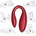 G-Spot Vibrators, Xocity, Clitoral Nipple Anal Vagina Vibrator with 10 Vibrations 10M Remote Control, Adult Sex Toys with Dual Motors for Women Men Male Female Couples Play, Frosted Red