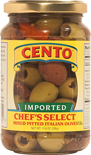 Cento - Italian Chef's Select Mixed Pitted Olives, (2)- 11.6 oz. Jars