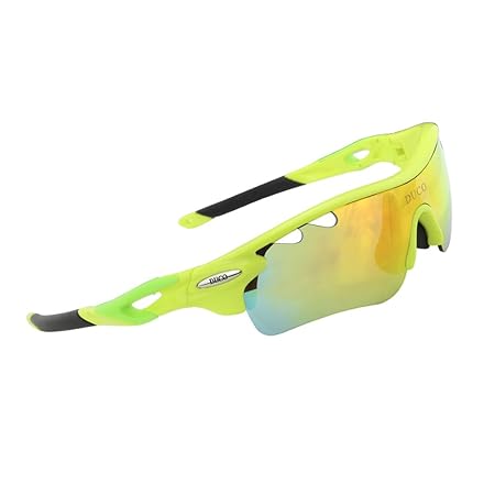 DUCO Radsportbrille Outdoor Sonnenbrille für Sportler polarisierte 5 austauschbare Gläser UV400 0025