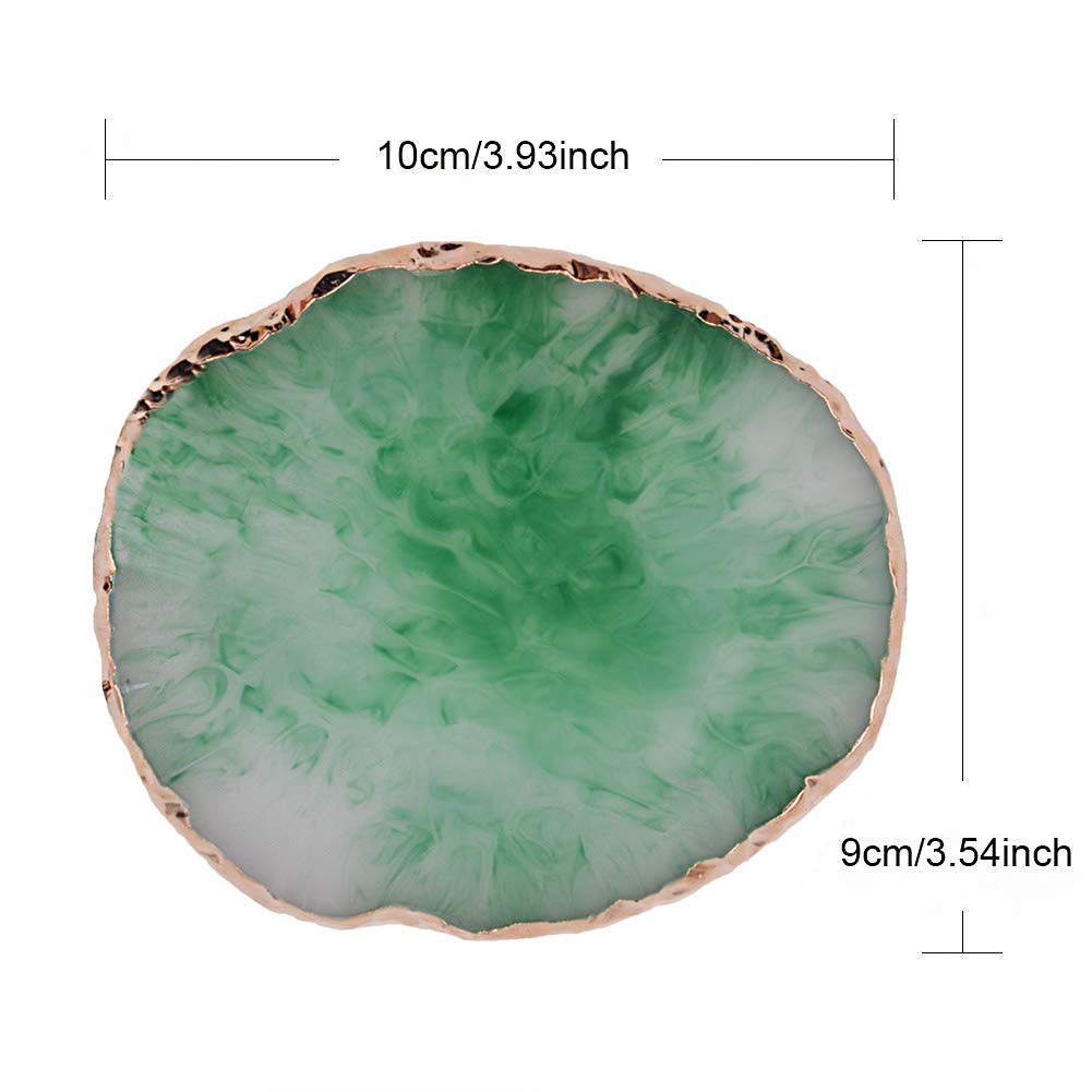 Resin Nail Art Palette, Kalolary Nail Art Cosmetic Mixing Palette Color Mixing Pigment Plate Polish Pigment Holder Drawing Plate Nail Art Painting Gel Palette Manicure Tool (Green) : Beauty