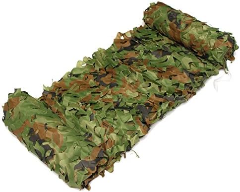 Camouflage Netting for Military, Woodland Camo Net Conglin Blinds Great For Army Camping Training Hunting Shooting Sunscreen Nets. (4.5 X 12 FT)